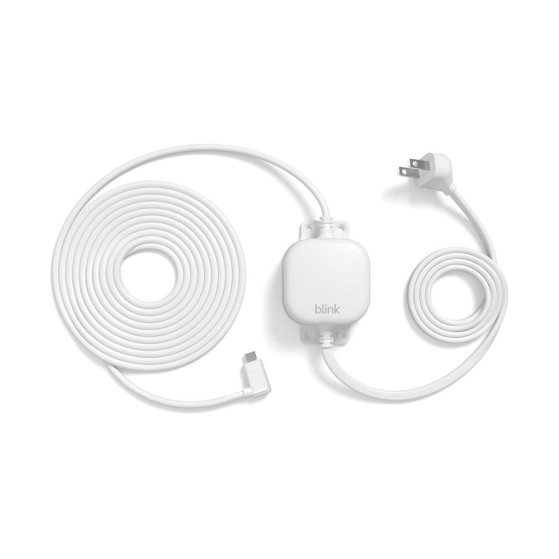 Blink Weather Resistant 13ft Power Adapter for Mini 2, Mini 2K+, Outdoor 4, and Outdoor 2K+ (White) - Image 1